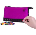 PIXIE CREW velké pouzdro ČERNÉ S FUCHSIOVÝM PUNTÍKEM