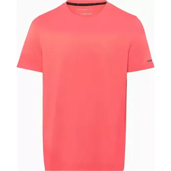 Pánské tričko PORSCHE DESIGN T-shirt Essential Tričko volnočasové sportovní s kulatým výstřihem a logem oranžově korálová (Tričko s bočním rozparkem v regular fit střihu.)