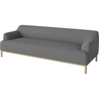 Sedací souprava Caro, Čalounění Baize sand, Podnož Bělený dub