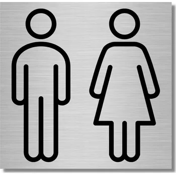 Informační tabulka ALU INFORMAČNÍ TABULKA PIKTOGRAM UV WC 10X10