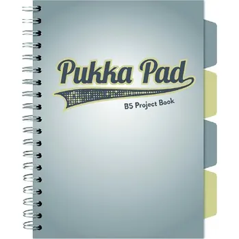 Blok Notes Pukka Pad B5, odstíny šedé a stříbrné