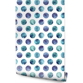 Fototapeta Stylová tapeta do ložnice – barevné tečky, akvarel