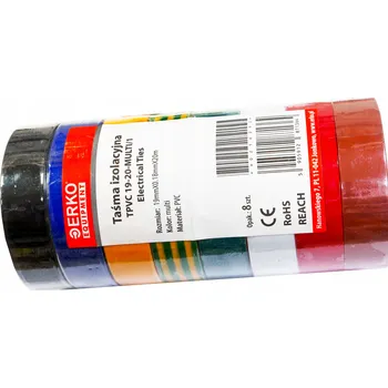 Izolační páska Izolační páska 19mm 20m MIX 8 kusů velká ERKO