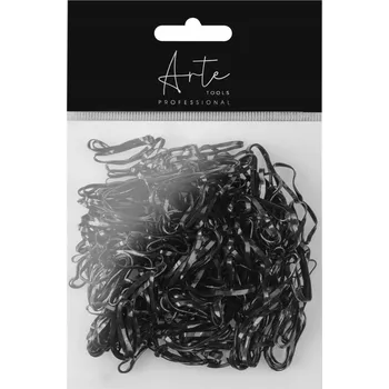 ARTE TOOLS - Gumičky do vlasů CLEAR - černé 400 ks