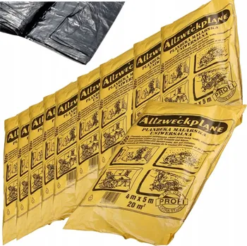 Krycí plachta 10x PLACHTA FÓLIE MALÍŘSKÁ UNIVERZÁLNÍ 4x5m SILNÁ ochranná odolná