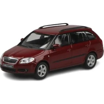 Plastikový model Abrex Škoda Fabia II Combi (2007) - Červená Flamengo Metalíza