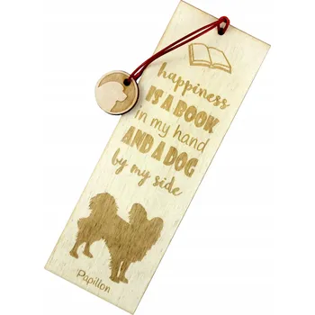 Doplněk ke knize Papillonová gravírovaná záložka do knihy se psem, jméno psa