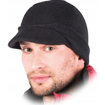 Čepice Zimní čepice Reis zateplená s kšiltem černá univerzální