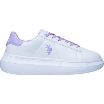 Dívčí tenisky Dívčí volnočasová obuv U.S. POLO ASSN. HELIS 37 Bílá, Fialová