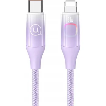 Datový kabel Kabel P4Y USB typ C - Apple Lightning 1,2 m fialový