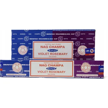 Vonná tyčinka Vonné tyčinky Satya Nag Champa a Fialový Rozmarýn