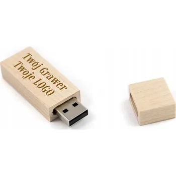 USB flash disk Flash disk MemoRabbit Flash disk Světlé dřevo - Javor + GRAVÍROVÁNÍ 64 GB USB 2.0 béžový
