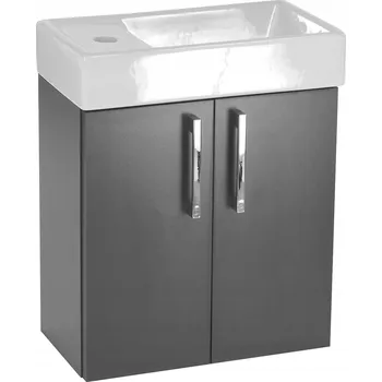 Koupelnový nábytek Závěsná skříňka s umyvadlem Paplinskimoebel Majorka 41x22x50,6 cm, grafitová