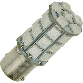 Autožárovka Žárovka LED Ba15S 12V/3,5W červená, 27xSMD5050