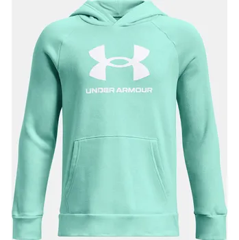 Pánská mikina Under Armour Mikina UA Rival Fleece BL Hoodie-BLU - Kluci Under Armour tyrkysová 2513957