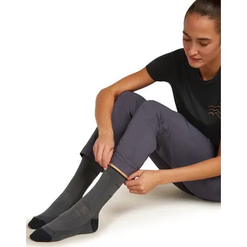 Dámské termo ponožky Dámské merino turistické ponožky ICEBREAKER Wmns Hike+ Ultralight Crew, Obsidian/Black velikost: 35-37 (S)