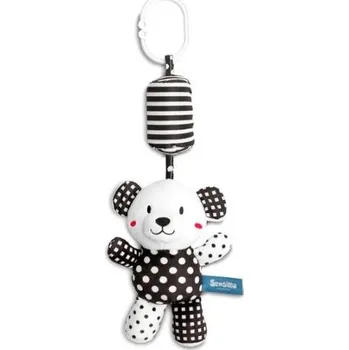 SENSILLO Závěsná hračka nejen do kočárku BLACK&WHITE - Medvídek