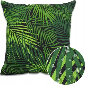 Povlak na dekorativní polštářek VODĚODOLNÝ POVLEK NA POLŠTÁŘ ZAHRADNÍ NA TERASU UV OCHRANA LISTY PALMY ZAHRADA
