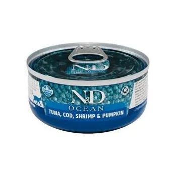 N&D (Farmina Pet Foods) N&D CAT OCEAN Adult Tuna & Cod & Shrimp & Pumpkin 70g