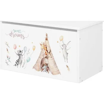 úložný prostor na hračky Krabička na hračky Babyboo 70 x 40 cm bílá