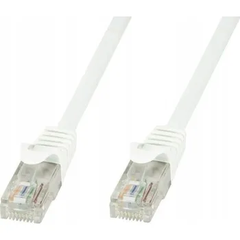 Síťový kabel Křížený Patch kabel U/UTP CAT6 100% Měď 1m Bílý Techly