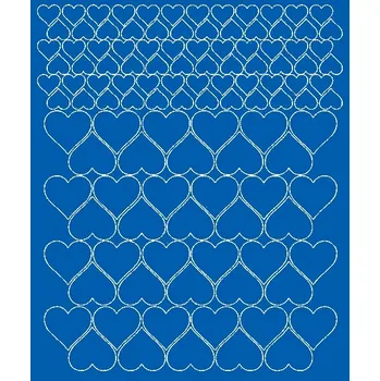 Obraz SAMOLEPKY NA MOTOCYKLO, HELMY, SRDCE, 116 KUSŮ , MODRÉ LESKLÉ