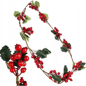 Vánoční dekorace GIRLANDA S JEŘABINAMI VÁNOČNÍ DEKORACE 155 CM
