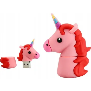 USB flash disk USB flash disk DIAWAY JEDNOROŻEC RÓŻOWY UNICORN POSTAĆ BAJKA 32 GB USB 2.0 vícebarevný (Duha)