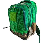 PIXIE CREW Junior batoh, zelená, Mine&Craft 100 pixelů