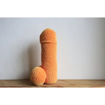 plyšák Háčkovaný penis DickObraz - háčkovaný pindík oranžový