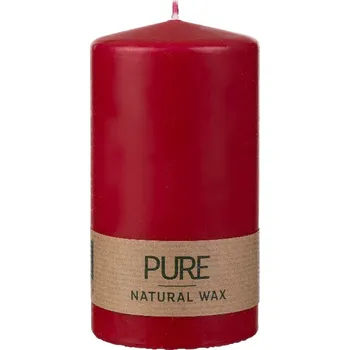 Svíčka Svíčka z přírodního vosku pr.7x13cm, červená|karmin-rot, ks|Wenzel
