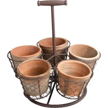 Květináč Květináč s přenoskou, 5 květináčů (DOPRODEJ)|Esschert Design