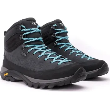 Pánská treková obuv NORTHFINDER TO-2006OR dámské turistické outdoor kožené kotníkové boty PANGMA Velikost: 38, Barva: ocelově šedá