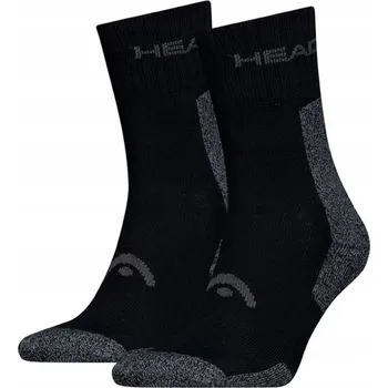 Pánské ponožky SPORTOVNÍ PONOŽKY HEAD HIKING ALL CLIMATES CREW SOCKS 2 PACK BLACK 43-46
