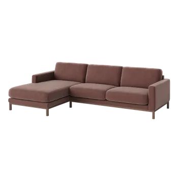 Sedací souprava North, Čalounění Bergo begie, Podnož Černě mořený dub