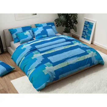 Povlečení Bavlněné povlečení AZURO modré Rozměr povlečení: 70 x 90 cm | 140 x 200 cm