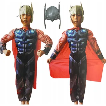 Karnevalový kostým Kostým Thora Thorův mytologický bůh se svaly LUX vel 120-130 cm.