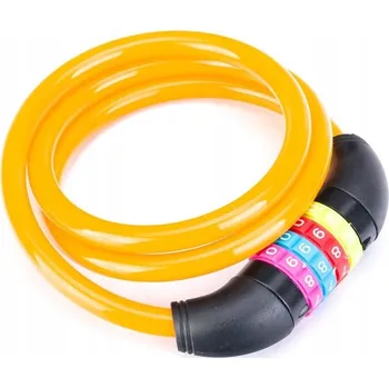 Zámek na kolo ZÁMEK NA KOLO SPIRÁLOVÝ S KÓDEM ROMET 100 CM ORANŽOVÝ