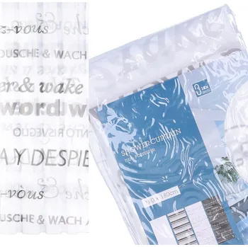 Sprchový závěs Závěs do sprchy, sprchový závěs, textilní zástěna do vany nebo sprchy, 180x180 cm