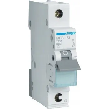 Jistič Hager Jistič 1P B 63A 6 kA QuickConnect MBS163