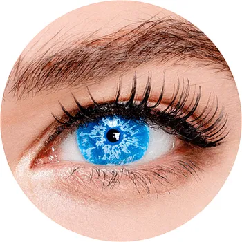 Karnevalový doplněk imago Kontaktní čočky - Bílý chodec - nedioptrické roční (2 čočky)