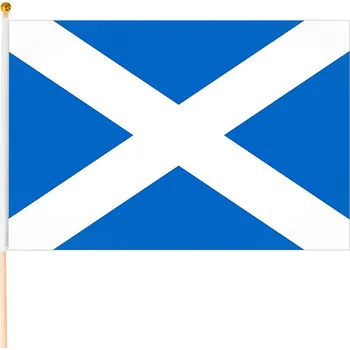 Vlajka Skotsko vlajka 45x30cm (Vlajka Skotska na dřevěné tyči)