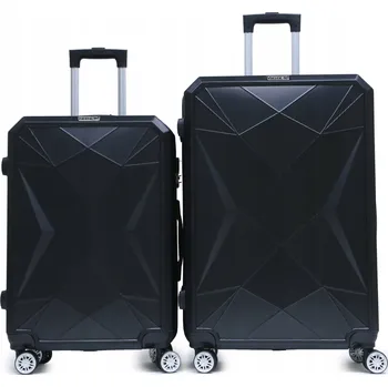 Sada cestovních kufrů 2v1 VELKÝ STŘEDNÍ 94L 63L FIESTA BLACK 8 KOLEČEK