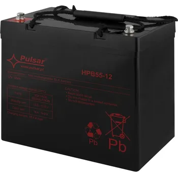 Záložní baterie Akumulátor Pulsar HPB55-12 s kapacitou 55 Ah/12 V AGM