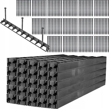 Zahradní obrubník Plast Zahradní lem 5000 cm x 5,8 cm černý