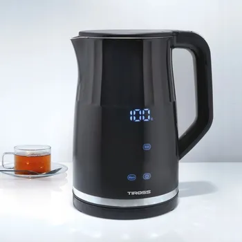 Rychlovarná konvice Rychlovarná konvice Tiross s vnitřkem z nerezové oceli 304, 2200 W, 1,7 l, černá