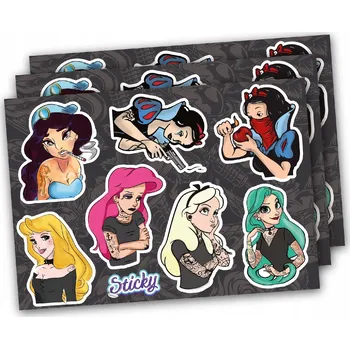 samolepka Samolepky PRINCEZNY Disney NA KOLO - MIX 8 ks