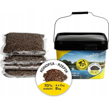 Návnadová surovina Carp Target Method Návnada 8 kg konopná směs Návnada (4x2kg) + 10l kbelík