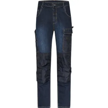 montérky James & Nicholson Džíny JN 875 (42-60) COT02875Mm10m6-blue denim 42 Denim modrá