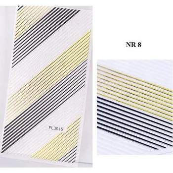 Samolepky na nehty geometrické zlaté | VZOR 8